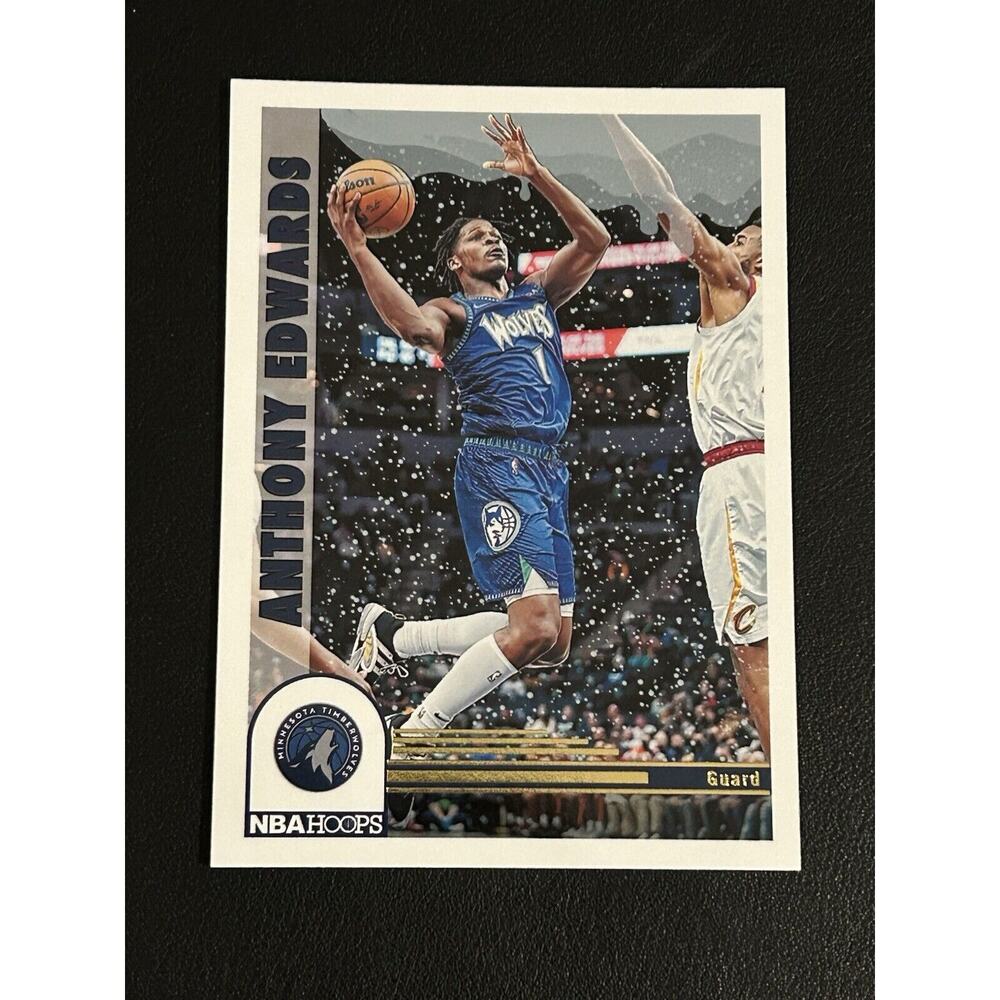 Anthony Edwards 2022-23 NBA Hoops #292 - Tribute Winter - Minnesota Timberwolves